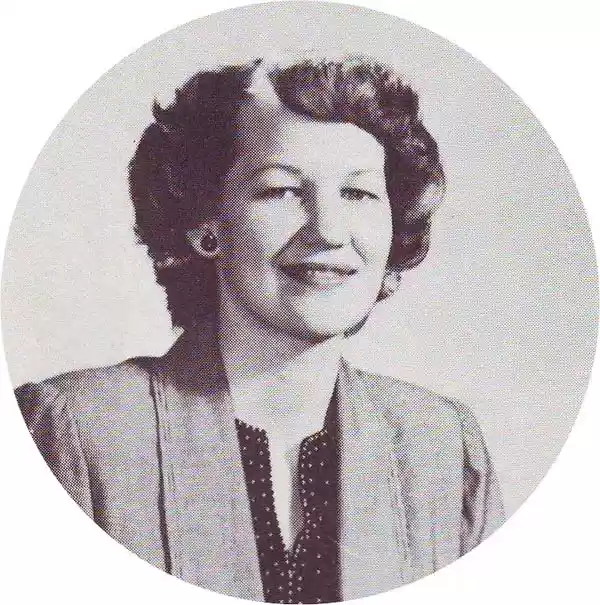 Betty (Bates) Michel as she appeared in the 1953 AC Envoy as Instructor in Poise. Click to enlarg